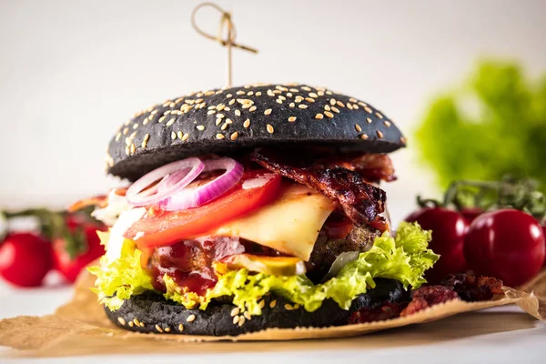 Ev yapımı Hamburger yakın çekim
