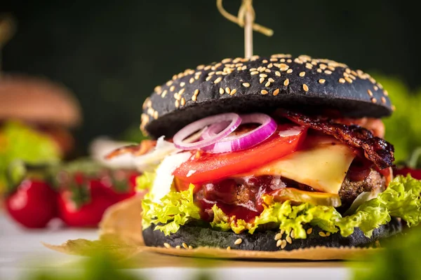 Ev yapımı Hamburger yakın çekim