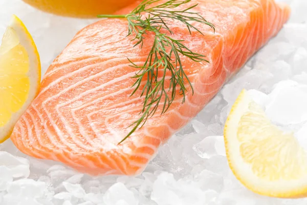 Salmone Fresco Sul Ghiaccio — Foto Stock