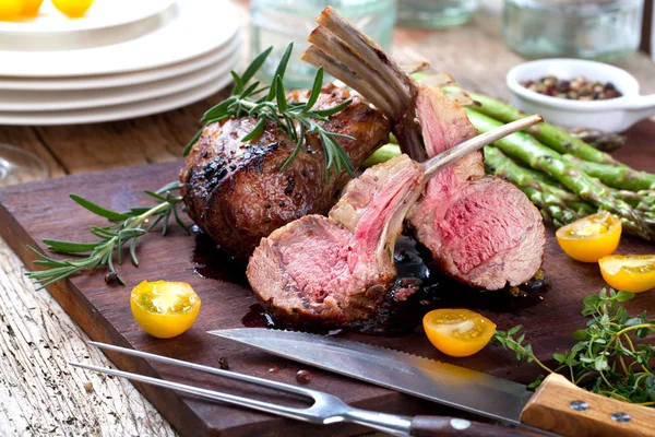 Rack Lamb Table — Stock Photo, Image