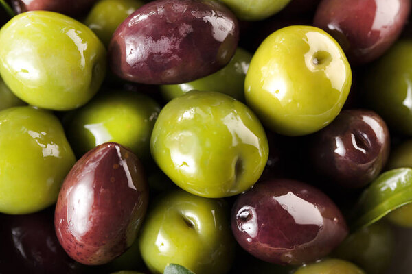 Olives and Olive Oil close up