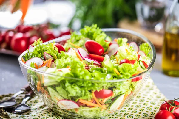 Verse Groenten Salade Close — Stockfoto