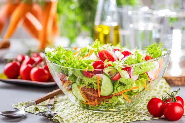 Verse Groenten Salade Close — Stockfoto