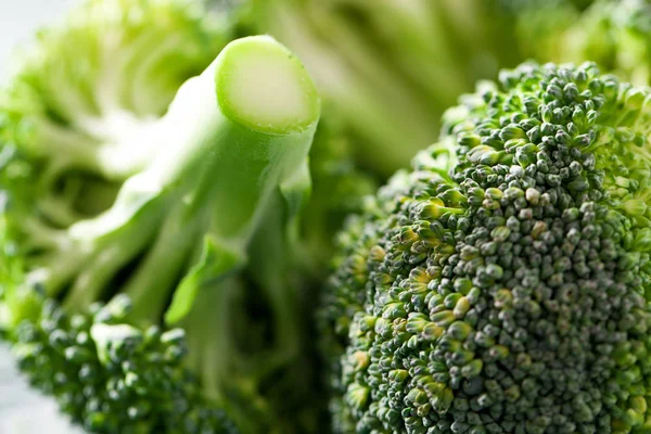 Gezonde Groene Biologische Rauwe Broccoli Bloemen Klaar Koken — Stockfoto