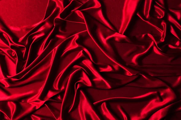 Κόκκινο Πανί Υφή Φόντου Κύματα Chrismas Φόντο — Φωτογραφία Αρχείου