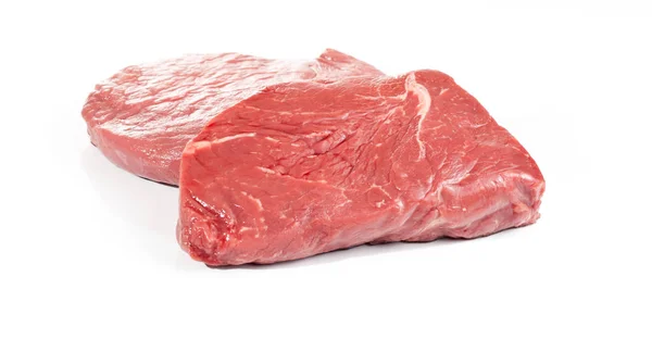 Daging Sapi Steak Dengan Rempah Rempah Diisolasi Pada Latar Belakang — Stok Foto