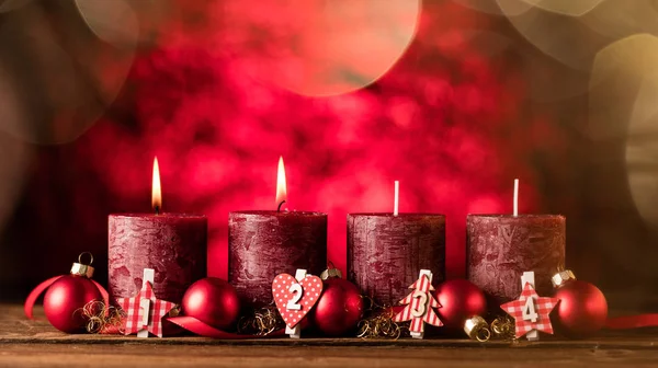 Candele Luci Natale Sfondo Natale — Foto Stock