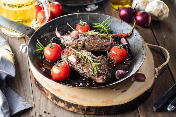 Cocinar Filete Filete Comida Fotografía Receta Idea — Foto de Stock