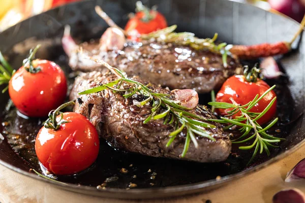 Cocinar Filete Filete Comida Fotografía Receta Idea — Foto de Stock