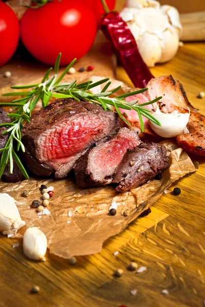 Grilled Venison Fillet Close — Stock Photo, Image