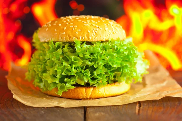 Burger Végétarien Concept Salat Légumes — Photo
