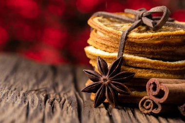 Noel kurutulmuş portakal, tarçın ve anason star