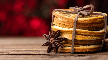 Noel kurutulmuş portakal, tarçın ve anason star