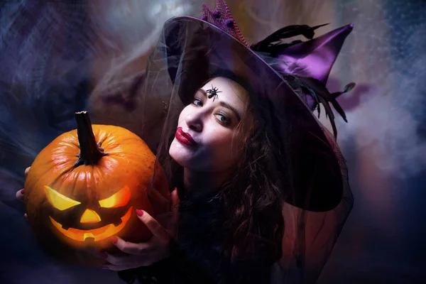 Woman Wearing Halloween Costume Holiday — Stock Photo, Image