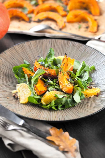 Fırında kabak kekik ve bal ile dilim. Gurmeler için sağlıklı tatlı. Seçici odak