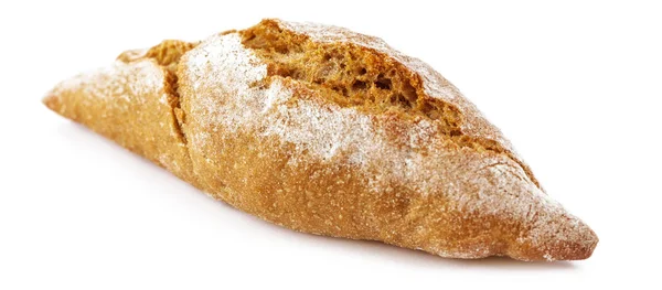 不同种类的新鲜面包在木桌上 棕色背景下的面包的分离分类 — 图库照片