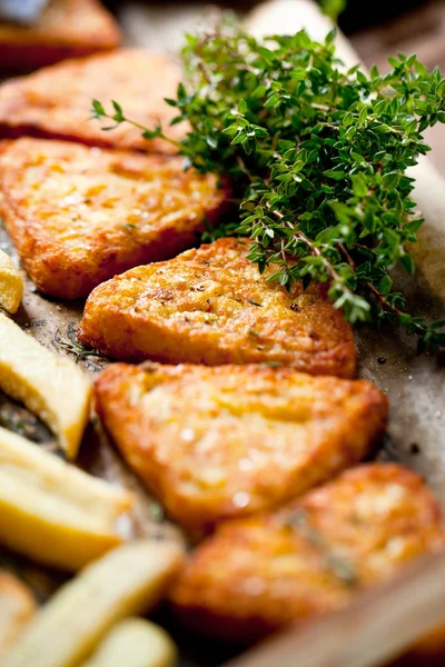 Croquetes Caseiros Tradicionais Espanhóis Croquetas Placa — Fotografia de Stock