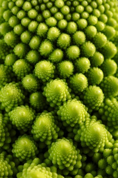 Choux Romanesco Frais Macro Focus Sélectif — Photo