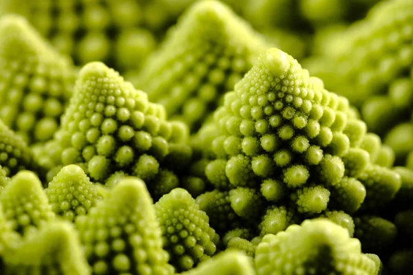 Choux Romanesco Frais Macro Focus Sélectif — Photo