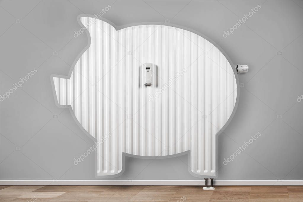 Energy saving concept. Piggy bank