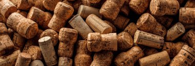 Wine corks background, close up clipart