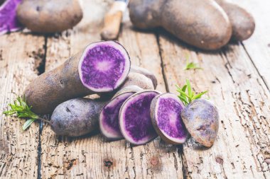 Mor patates, yakın çekim