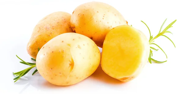 Patatas Aisladas Sobre Fondo Blanco Cerca — Foto de Stock