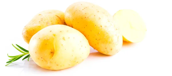 Patatas Aisladas Sobre Fondo Blanco Cerca — Foto de Stock