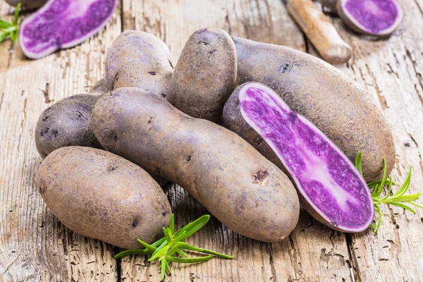 Фіолетова Картопля Крупним Планом — стокове фото