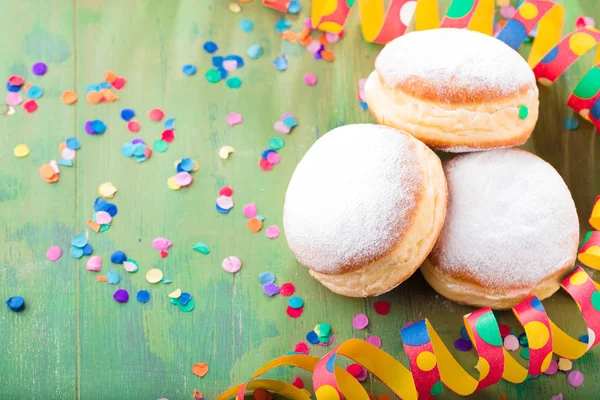 Deutsche Donuts Krapfen Oder Berliner Gefüllt Mit Marmelade — Stockfoto