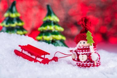 Noel geçmişleri. Ahşap arka planda Noel dekoru.