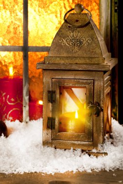 Tatil Noel pencere dekorasyon