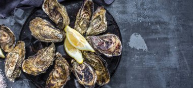 Taze çiğ istiridye, yakın çekim