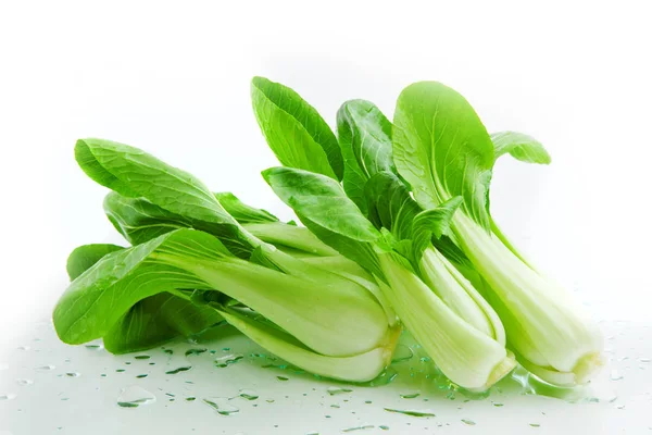 Pok Choi Vit Bakgrund — Stockfoto