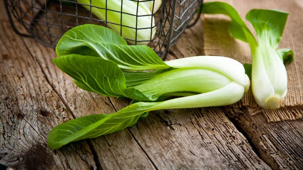 Asortyment Warzyw Świeże Zielone Kapusta Pekińska Bok Choy Pok Choi — Zdjęcie stockowe