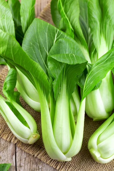 Vegetabiliskt Sortiment Färska Gröna Kinakål Bok Choy Pok Choi Eller — Stockfoto