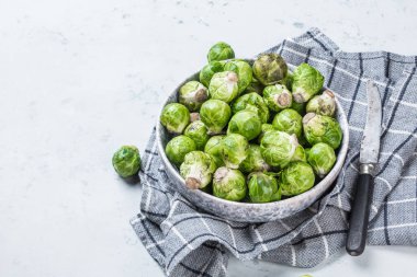 taze Brüksel lahanası, yakın çekim