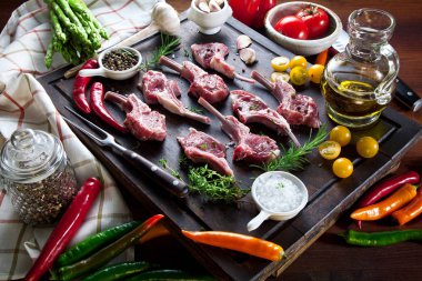 Kuzu pirzolası, kapat.