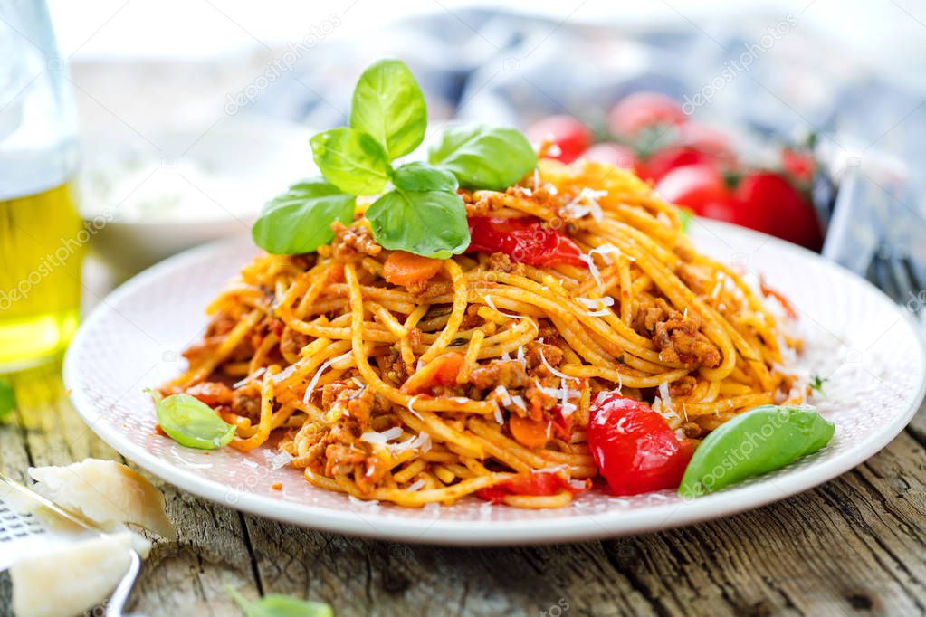 Fresh and delicious spagetti bolognes