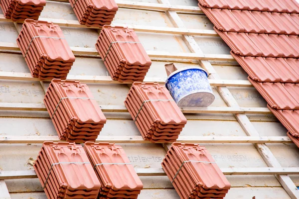 Bucket Roof Structure Building Construction Site — Stock Photo, Image