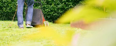 Çim biçme makinesi biçme, çim, ekipman, biçme, bahçıvan, araç bakım, iş,