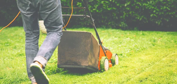 Cortacésped Césped Equipo Siega Jardinero Cuidado Trabajo Herramienta — Foto de Stock