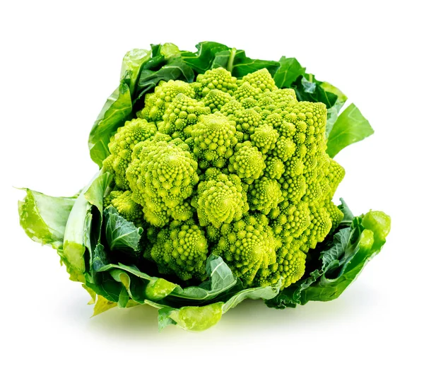 Romanesco Broccoli Plantaardige Vertegenwoordigt Een Natuurlijke Fractale Patroon Rijk Aan — Stockfoto