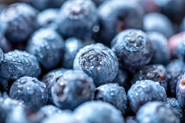 Świeże Surowe Organiczne Jagody Kroplami Wody — Zdjęcie stockowe