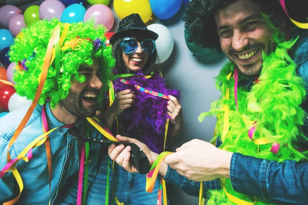 Party People Merayakan Karnaval Atau Tahun Baru Klub Partai — Stok Foto