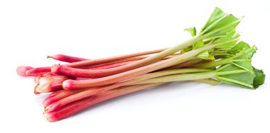 Taze ravent beyaz arkaplanda izole edilmiş.