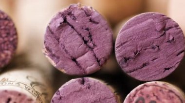 kullanılmış şarap mantarları arka plan yakın çekim görünümü