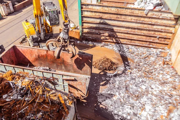 Yığın Eski Metal Geri Dönüşüm Için Donatım — Stok fotoğraf