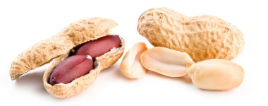 beyaz arka planda lezzetli organik fıstık yakın çekim görünümü