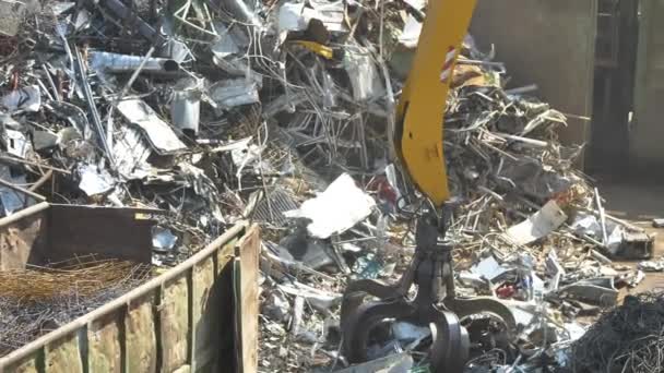 Heap Old Metal Equipment Recycling — Stock Video